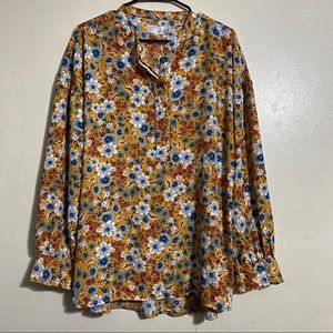 Time and Tru floral blouse XL